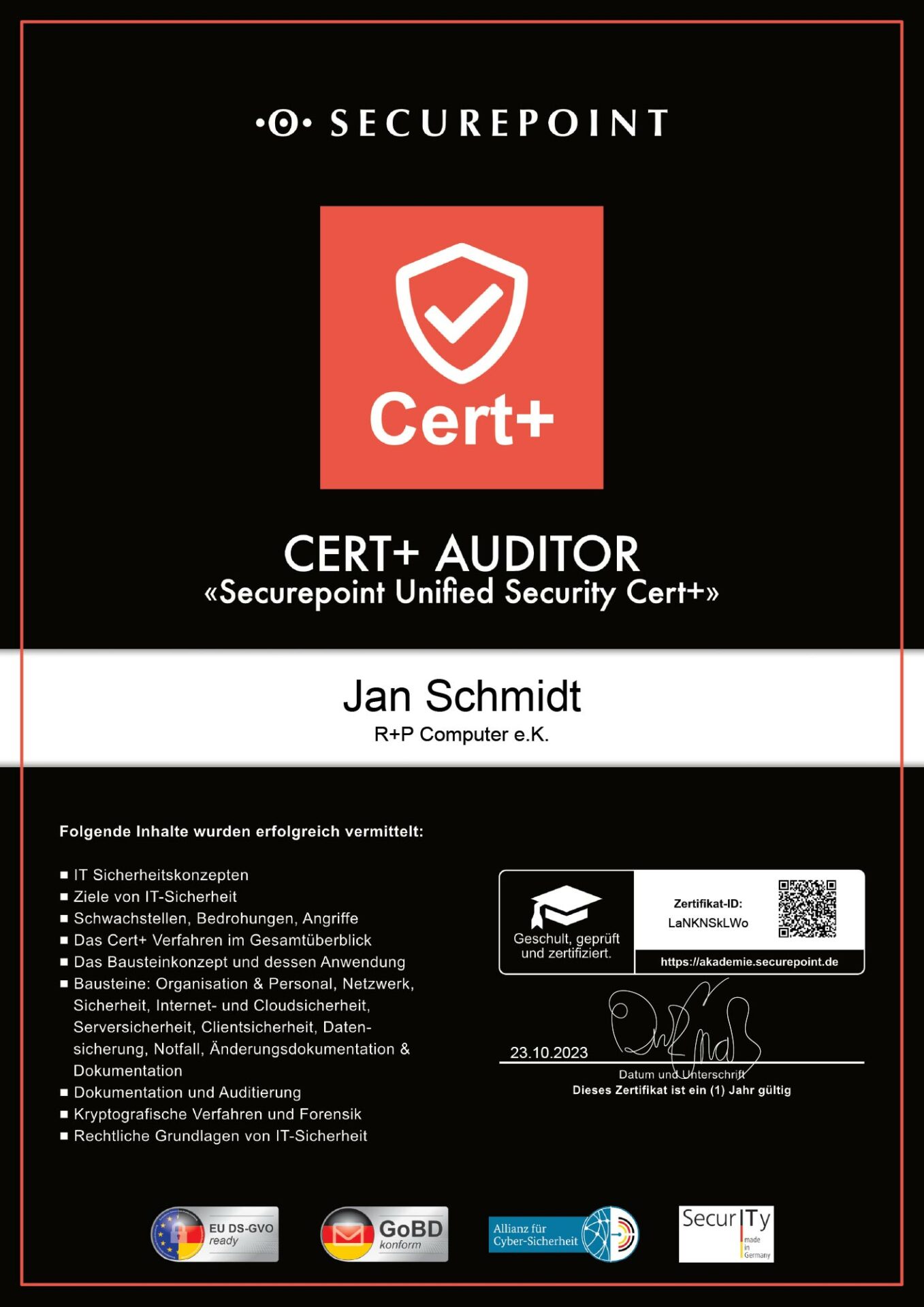 Cert+ Auditor